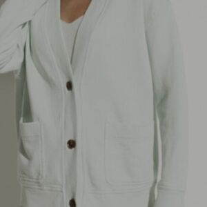 VINCE Cotton Cardigan Oversized Mint Green - Size Small
